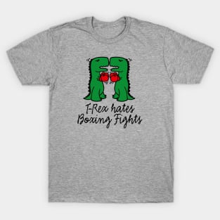 Funny T-Rex hates boxing fights boxing match dino T-Shirt